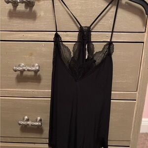 Black Lace Trim Cami Top